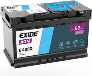 EXIDE EK820 AGM 82AH